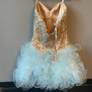 Never worn had it for a while tag is off. The dress is a size 4  birthday dress